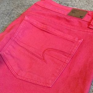 Pink skinny jeans